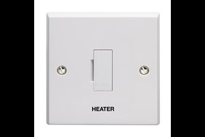 13A Unswitched Fused Connection Unit Printed 'Heater' in Black