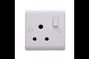 15A 1 Gang Double Pole Round 3 Pin Switched Socket