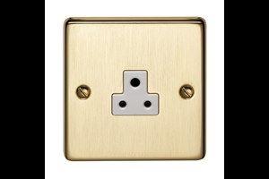 2A 1 Gang Round Pin Unswitched Socket Bronze Finish
