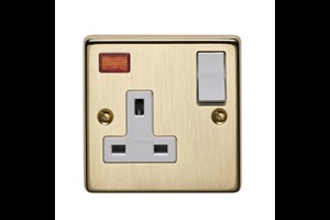13A 1 Gang Single Pole Switched Socket With Neon Bronze Finish