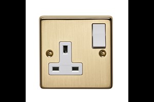 13A 1 Gang Double Pole Switched Socket Bronze Finish