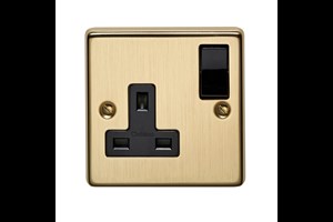 13A 1 Gang Double Pole Switched Socket Bronze Finish