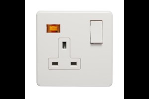 13A 1 Gang Double Pole Switched Socket With Neon