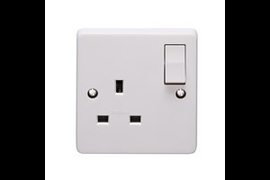 13A 1 Gang Double Pole Switched Socket With Clean Earth