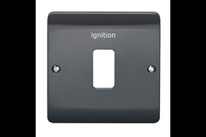 1 Gang Grid Cover Plate Grey Printed 'Ignition'