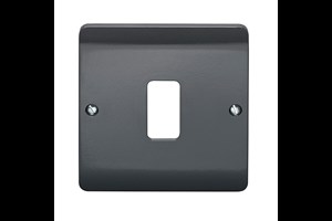 1 Gang Grid Cover Plate Grey