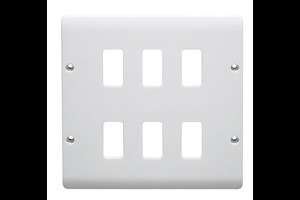 6 Gang Grid Cover Plate