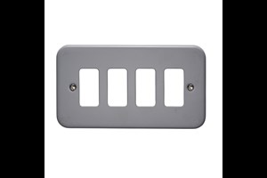 4 Gang Surface Metalclad Grid Cover Plate