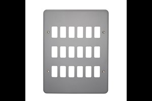 18 Gang Surface Metalclad Grid Cover Plate
