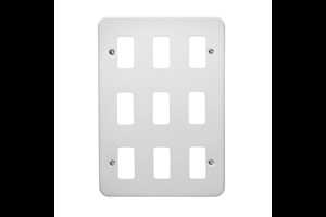 9 Gang Surface Metalclad Grid Cover Plate