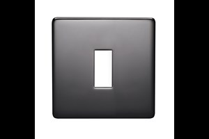 1 Gang Low Profile Grid Cover Plate Black Nickel Finish