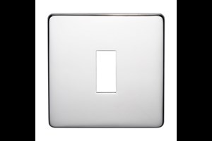 1 Gang Low Profile Grid Cover Plate Highly Polished Chrome Finish