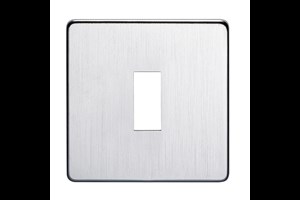 1 Gang Low Profile Grid Cover Plate Satin Chrome Finish