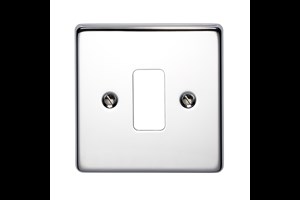 1 Gang Flush Grid Cover Plate Highly Polished Chrome Finish