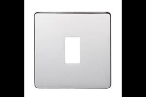 10AX 1 Gang 2 Way Switch Plate Highly Polished Chrome Finish