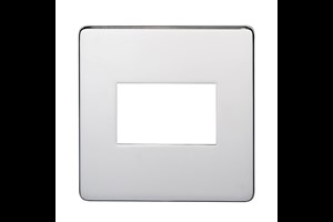 10AX 3 Gang 2 Way Switch Plate Highly Polished Chrome Finish