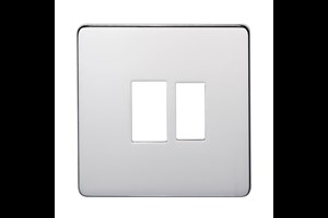 13A Double Pole Switched Fused Connection Unit Plate Highly Polished Chrome Finish