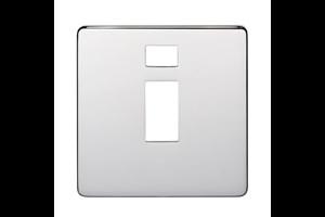 20A 1 Gang Double Pole Switch Plate With Neon Highly Polished Chrome Finish