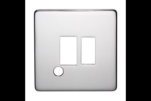 13A Double Pole Switched Fused Connection Unit With Cord Outlet Plate Highly Polished Chrome Finish