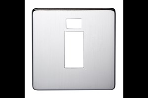 45A 1 Gang Double Pole Switch Plate With Neon Satin Chrome Finish