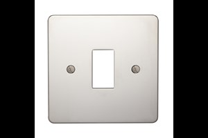 10A 1 Gang 1 Way Retractive Switch Plate Polished Stainless Steel Finish
