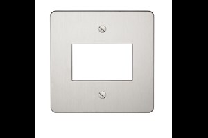 10AX 3 Gang 2 Way Switch Plate Stainless Steel Finish