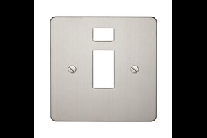 20A 1 Gang Double Pole Switch Plate With Neon Stainless Steel Finish