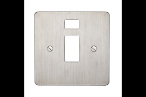 32A 1 Gang Double Pole Switch Plate With Neon Stainless Steel Finish
