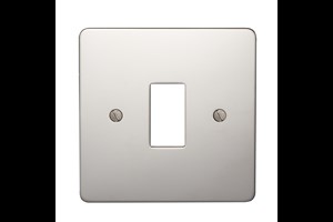 32A 1 Gang Double Pole Switch Plate Polished Stainless Steel Finish
