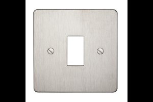 32A 1 Gang Double Pole Switch Plate Stainless Steel Finish