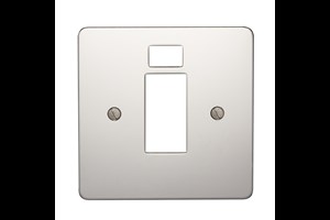 45A 1 Gang Double Pole Switch Plate With Neon Polished Stainless Steel Finish