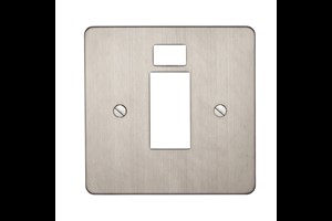 45A 1 Gang Double Pole Switch Plate With Neon Stainless Steel Finish