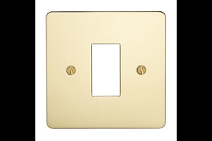 45A 1 Gang Double Pole Switch Plate Polished Brass Finish