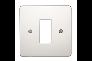 45A 1 Gang Double Pole Switch Plate Polished Stainless Steel Finish