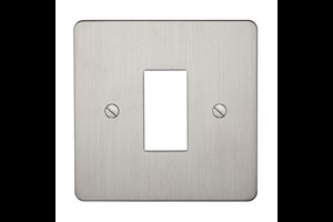 45A 1 Gang Double Pole Switch Plate Stainless Steel Finish