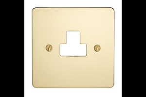 2A 1 Gang Unswitched Socket With Neon Polished Brass Finish