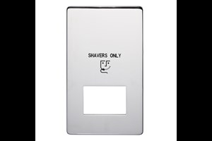 Shaver Socket Dual Voltage Plate Highly Polished Chrome Finish