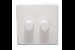 2 Gang Dimmer Plate Frame and Knob
