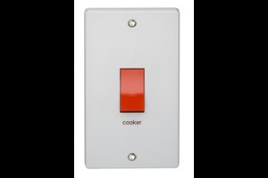 50A 2 Gang Double Pole Switch Printed 'Cooker'