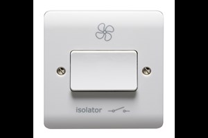 10A Triple Pole Fan Isolator Switch With Isolator & Fan Symbol