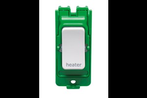 20A Double Pole Grid Switch Printed 'Heater'