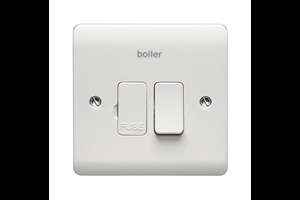 13A Double Pole Switched Fused Connection Unit With LED Printed 'Boiler'