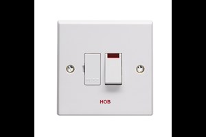 13A Double Pole Switched Fused Connection Unit With Neon Indicator Printed 'Hob'