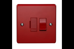 13A Double Pole Switched Fused Connection Unit Red