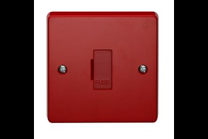 13A Unswitched Fused Connection Unit Red