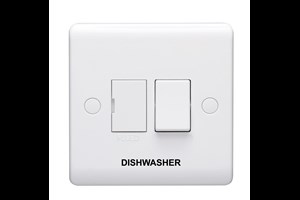 13A Double Pole Switched Fused Connection Unit Printed 'Dishwasher'