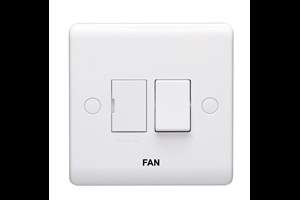 13A Double Pole Switched Fused Connection Unit Printed 'Fan'