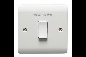 20A 1 Gang Double Pole Switch With LED Printed 'Water Heater'