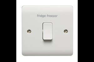 20A 1 Gang Double Pole Switch Printed 'Fridge Freezer'
