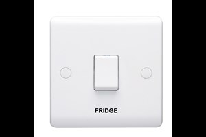 20A 1 Gang Double Pole Control Switch Printed 'Fridge'